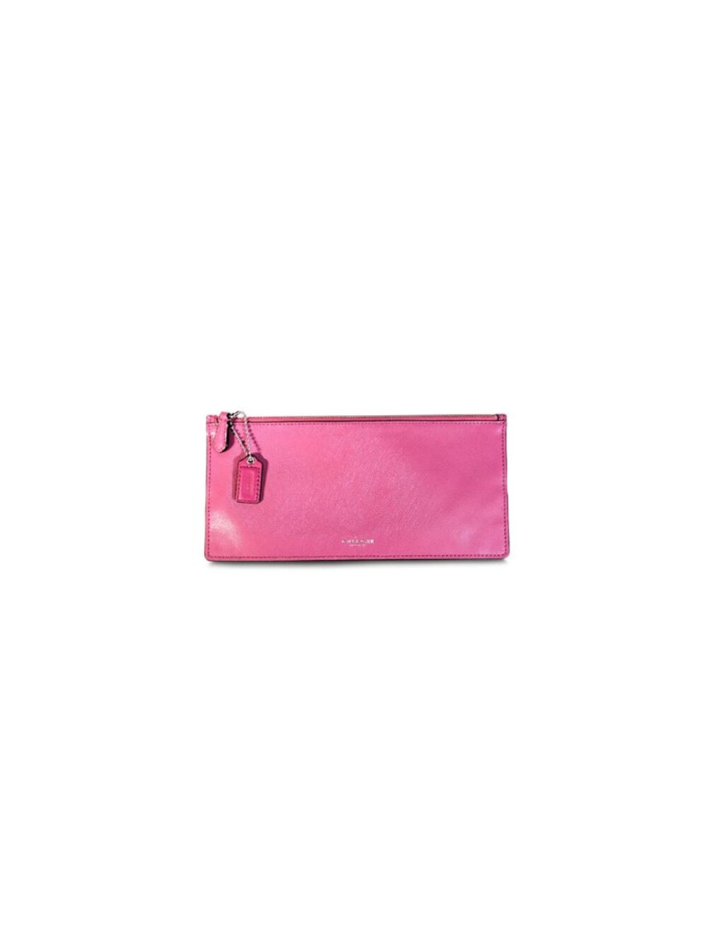 Coach Bag Pink Wallet Pouch Leather Womens Purse